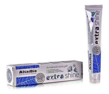 AltaiBio Зубная паста для укрепления эмали зубов "Активный кальций", 75 мл