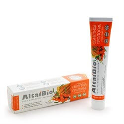 AltaiBio Зубная паста для ежедневного ухода за зубами и деснами Облепиха-Прополис, 75 мл