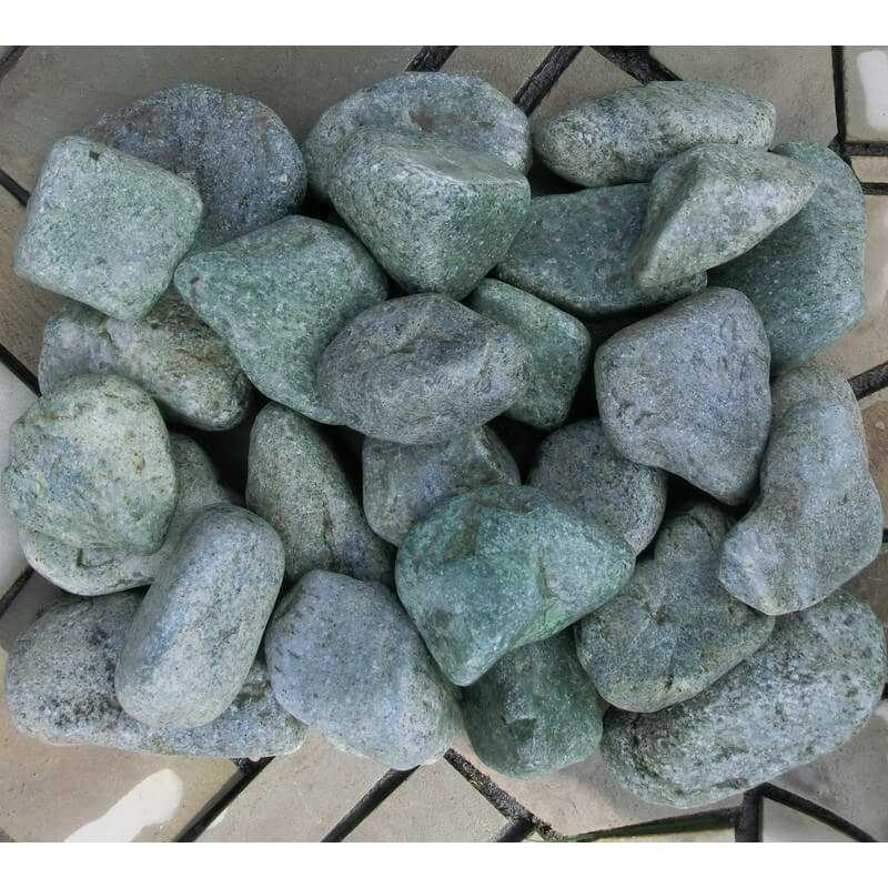 Камни для бани Везувиан галтованный ведро 15кг