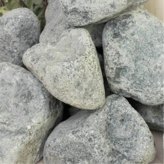 Камни для бани Габбро-диабаз 20кг обвалованный