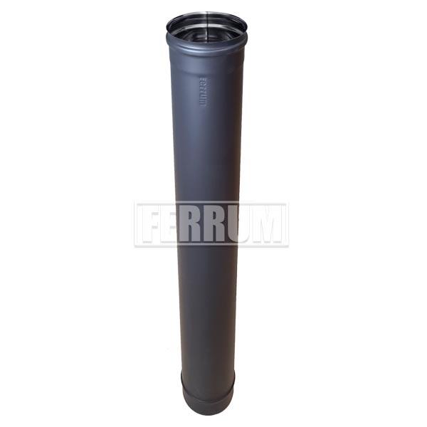 Дымоход 1,0 м (430/0,8 мм/эмаль /600° черная) Ф115 Ferrum