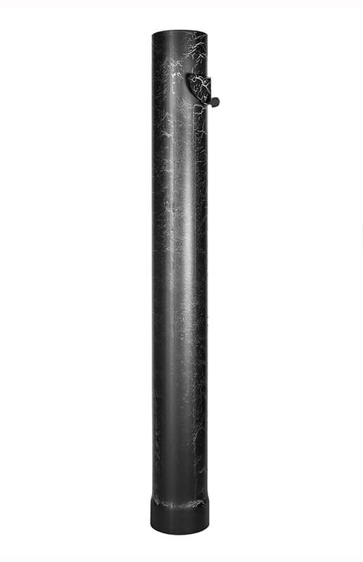 Дымоход одностенный с шибером, D115мм, L1м, (Чёрный)Feringer