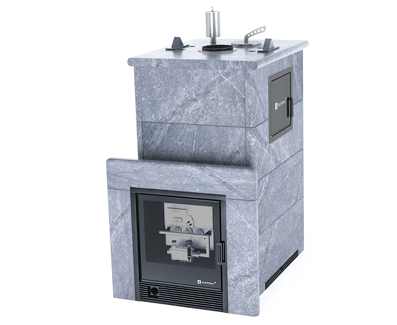Газовая печь “Геленджик”М2 Premium под.обклад.вход в каменку с тыла Easysteam